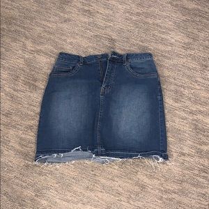 Copper Key Jean Skirt